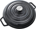 T-fal Cast Iron Enameled Casserole Dish 3.5 Quart Induction Oven Broiler Safe 500F Pots and Pans, Cookware Grey