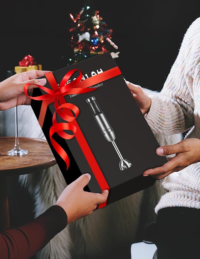 1000W Powerful Immersion Blender handheld, 2026 New Update Hand Blender with 25-Speed, Scratch-Resistant Corded Hand Mixer with Heavy-Duty Copper Brushless Motor and Gift Box