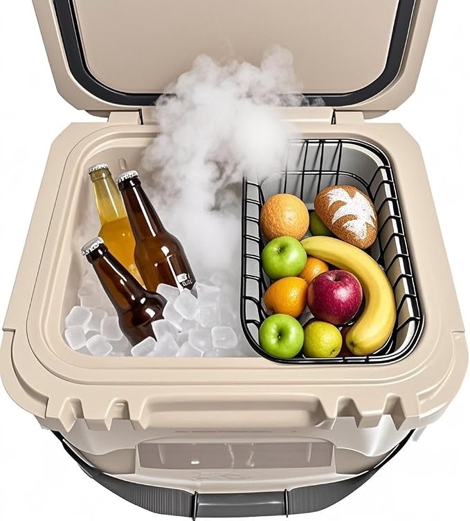 Cooler Basket Compatible with YETI Roadie 24, Dry Goods Wire Cooler Rack Storage Will Keep Smaller Items Dry and Stay Goods High for Roadie 24 Ice Chest Good to Hold Fruit, Utensils, etc