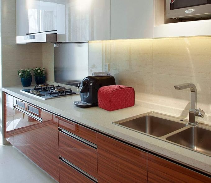Toaster Appliance Cover Polyester Bread Toaster Cover Bakeware Protector Dust and Fingerprint Protection Four Slices