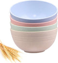 DUOLUV Unbreakable Cereal Bowls - Wheat Straw Fiber Lightweight Bowl Sets 4 - Dishwasher & Microwave Safe - for,Rice,Soup Bowls (24 OZ)