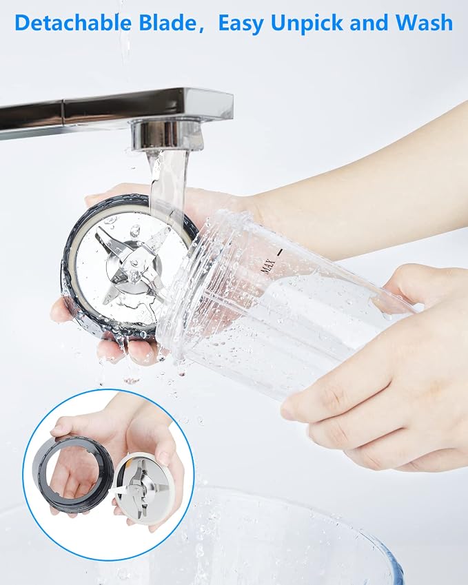 Amateys Personal Blender with Button,350W Professional Kitchen Blender for Smoothies and Shakes,Portable Smoothie Maker Mixer,Easy Cleaning&Operation,Suitable for Carrying or Storage