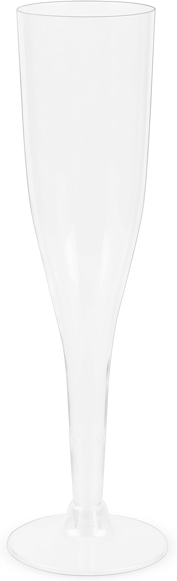True Party Clear Plastic Champagne Flutes, Toasting Glass for Birthday, Wedding, Engagement, Reusable and Shatterproof Drinking Glasses for Holiday, Picnic, Dinner, Outdoor, Home Bar, 5.5 oz Set of 12