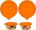 SOPHICO 4 Cup Silicone Lids Replacement for Pyrex & Anchor Hocking 7201-PC | Food Grade Silicone, Leakproof、Airtight Lids, Dishwasher Microwave Safe