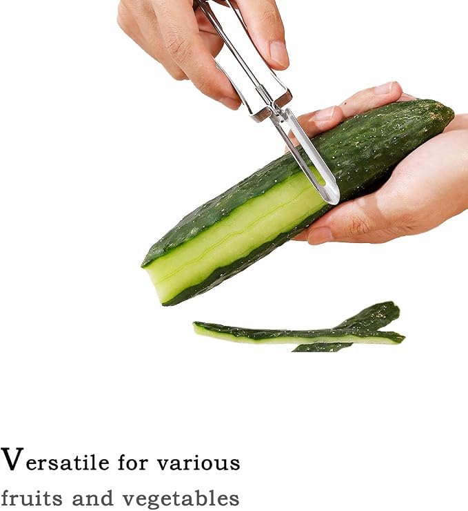 2PCS Stainless Steel Vegetable & Potato Peeler Sharp Blade Dual Handed | Non-Slip Handle, Dishwasher Safe Kitchen Tool