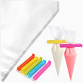 LotFancy 250pcs 12 Inch Piping Bags, Disposable Pastry Bags with 5 Clips | Anti-Burst & Non-Slip Icing Bags, Frosting Bags for Dessert, Pastry, Cookies, Cupcake Decorating