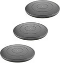 16 Inch Lazy Susan Turntable - Heavy Duty Rotating Swivel Steel Ball Bearings - Flat Base Stand for TV/Computer/Monitor/Arts/Crafts/Bonsai/Statue/Cabinet Organizer (3 Pack/Black)