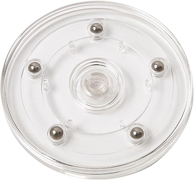 4" Lazy Susan Turntable Acrylic Ball Bearing Rotating Tray for Spice Rack Table Cake Kitchen Pantry Decorating TV Laptop Computer Monitor