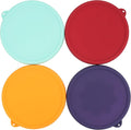 4 Cup Round Silicone Storage Cover Lids Replacement for Anchor Hocking and Pyrex 7201-PC Glass Bowls (Container not Included) (Mix) 4 Pack