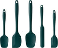 Silicone Spatula Set,5 Piece Food Grade Rubber Spatulas,Dark Green | Spatulas Silicone Heat Resistant for Baking,Cooking,and Mixing High Heat Resistant Non Stick Dishwasher Safe BPA-Free