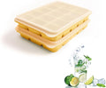Tvmania Ice Cube Trays Set of 2, 15-Cube Silicone Molds with Removable Lids | Stackable, easy release, BPA-free, reusable, for freezer and whiskey