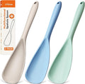 3 PACK Silicone Cooking Spatula & Spoon for Nonstick Cookware, BPA-Free | Multifunction Spoonula for Baking, Cooking, Serving, Mixing, Stirring, Scoop, Scrape - One-Piece Formed, Dishwasher Safe