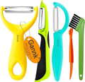 GANNK Vegetable Potato Peelers for Kitchen, Y Peeler for Apple Fruit Carrot Zucchini Cucumber Potatoes, Good Grip Veggie Peeler Makes Peeling Very Easy