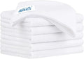 HOMEXCEL White Microfiber Cleaning Cloth 6 Pack 12.5 x 12.5 inch Microfiber Towels for Cars Ultra Absorbent Car Washing Cloth Lint Free Streak Free Cleaning Rags for Car Kitchen Window