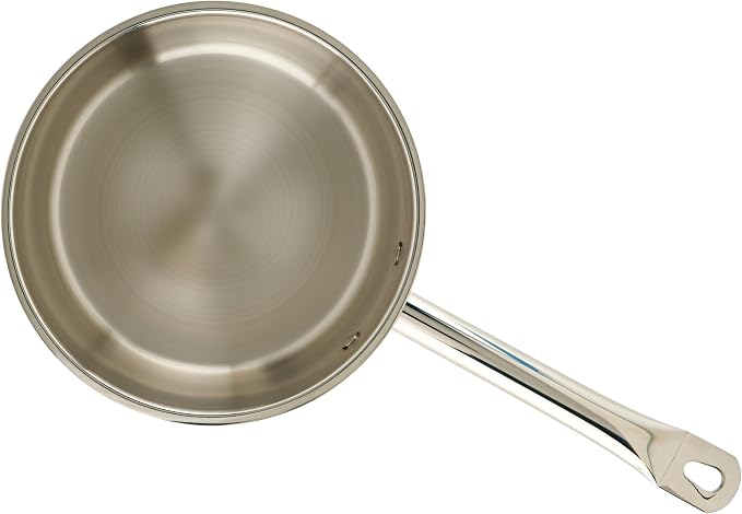 Winco 3 1/2 qt Heavy-Duty Stainless Steel Sauce Pan with Cover, 3.5 qt | Even heat distribution, Secure riveted handle, Great for Cooking, Food Preparation and Restaurant Kitchens