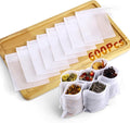 600Pcs Disposable Tea Bags for Loose Leaf Tea, Empty Tea Filter Bags for Cooking, Infuser Sachets for Spice, Coffee, Herb and More (3.54x2.75 Inch)