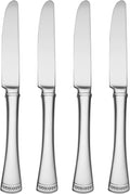 Lenox Portola Flatware Collection, 18/10 Stainless Steel Flatware & Silverware, Dinner Knife Set, 4-Piece