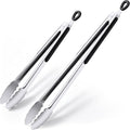Grill Tongs, 12 & 17 Inch Long Stainless Steel BBQ Tongs (12"+17")