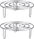 2Pcs Steam Rack, Heavy Duty Steaming Rack Stand, Stainless Steel Round Steamer Cooling Rack Trivet, Pot Steamer Insert Food Stand, Steaming Cookware Accessories(Size:15.5cm/6.1in)