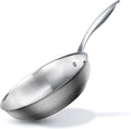 Duxtop Tri-ply Stainless Steel Frying Pan with Stay-Cool Handle, Professional 8 inch Fry Pan with Induction Magnetic Bottom, Healthy Small Skillet, Dishwasher and Oven Safe | Eggs and Small Meals, Compact Size for Daily Cooking, Stay-Cool Handle