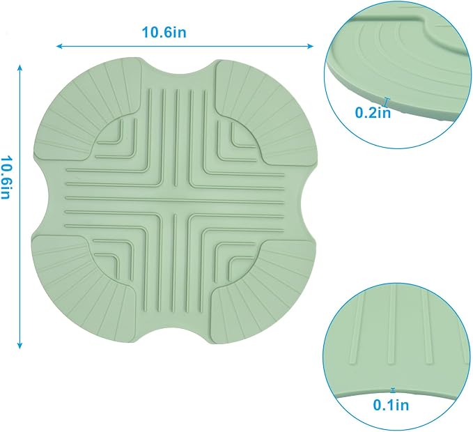Jiozermi Silicone Trivet for Ninja Crispi Air Fryer, Off White | Universal Heat Resistant Mat, Non-Slip Design, Multi-Functional Accessory, Fit Ninja FN101GY/FN101SG/FN101ST