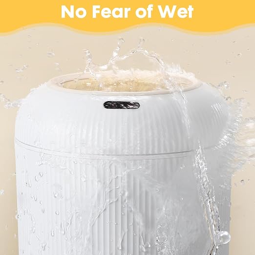 Motion Sensor Bathroom Trash Can,3 Gallon Auto Touchless Trash Bin | Automatic Garbage can with Lid and Legs,Electric,Tall,Plastic,Small White wastebasket for Bedroom,office,kitchen,RV,Toilet