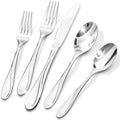 65 Piece Silverware Set with Serving Utensils, Heavy Duty Stainless Steel Flatware Set,Cutlery Set for Home Kitchen Restaurant Wedding, Dishwasher Safe