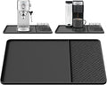 Silicone Coffee Mat with Raised Edges 19" x 12" – Waterproof Countertop Mat, Coffee Maker Pad, Espresso Machine Mat, Heat Resistant Dish Drying Mat