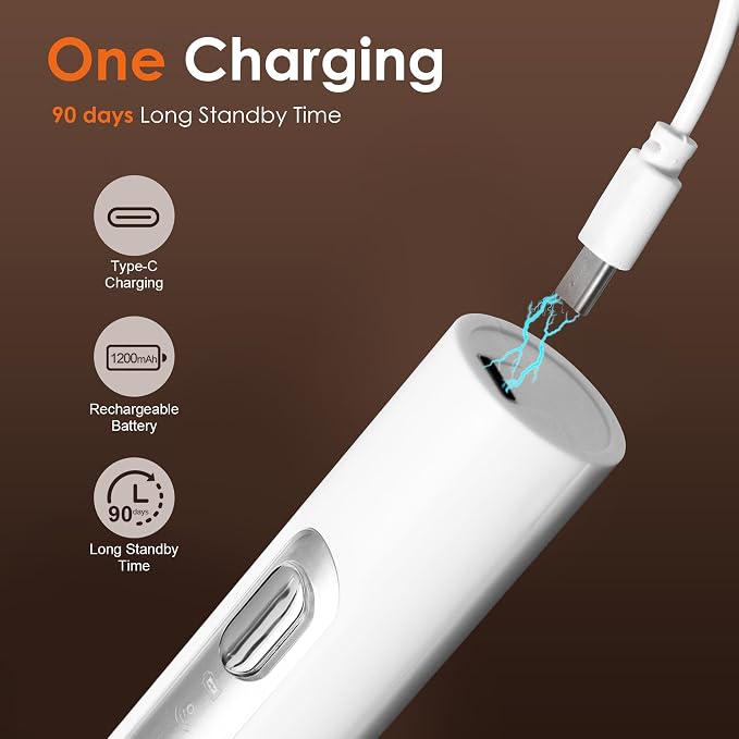 Rechargeable Milk Frother with Stand,Coffee Frother,Drink Mixer（White） | Rechargeable Mixer Wand, Electric Whisk for Protein Powder, Lattes, Cappuccino,Matcha, 3 Variable Speeds 3 Whisks