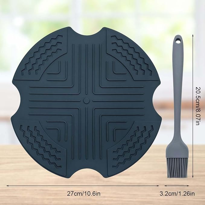 YuCool Air Fryer Trivets Silicone for Ninja Crispi, Hot Pads for Ninja Crispi Glass Air Fryer Accessories, Heat-Resistant, Non-Slip, Protection for Countertop, Blue