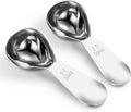 Coffee Scoop 2 Tablespoon Measuring Spoons for Ground Coffee30ML18/8(2Pcs). | (304)Sturdy Short Handle 2 Tbsp Metal Stainless Steel Coffee Spoon,Coffee Measuring Scoop Fit into Airscape Coffee Canisters.