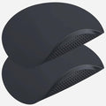 Silicone Microwave Mats, 12" Extra Large Multi-Use Microwave Mat Heat Resistant Silicone Trivet Mat Pot Holders Hot Pads for Kitchen, Silicone Cover Pad for Microwave Oven Hot Pot Pans, Black 2Pack