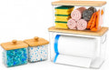 4 PACK Stackable Trash Bag Dispenser Organizer, Multi-Purpose Under Sink Garbage Bag Storage Holder for Kitchen Cabinet Pantry Laundry Room Grocery Plastic Bag Container Organizer