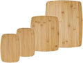 Farberware 4-Piece Bamboo Cutting Board Set - Reversible Boards for Meal Prep, Charcuterie, Cheese and Entertaining, Natural Bamboo Kitchen Essential
