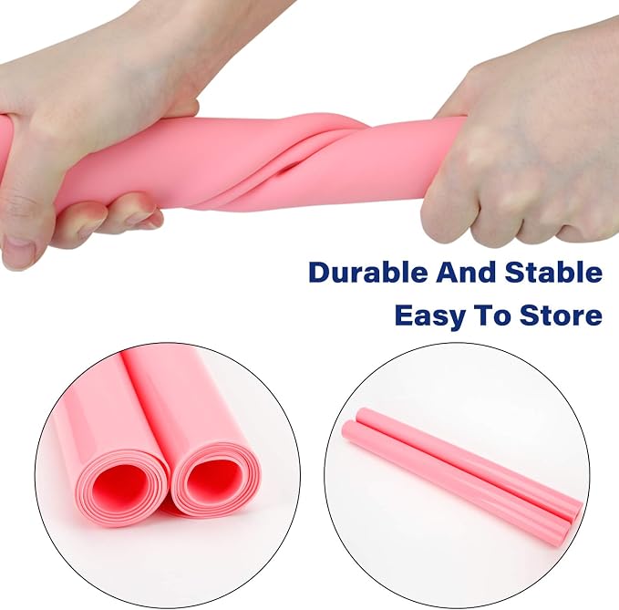 Gartful 23.6 x15.7 inch Resin Silicone Mats, X-Large Silicone Sheets for Jewelry Casting Molds, Nail Art, Acrylic Pouring, Nonstick Table Protector, Multipurpose Mat, Pink, Set of 2