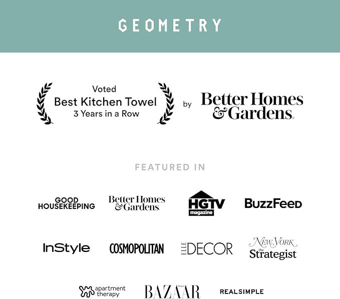 GEOMETRY Dishcloth – Spring & Summer Collection – Quick-Dry, Ultra-Absorbent, Reusable Microfiber Kitchen Towels for Drying & Cleaning - Summer Line - 6 Pieces