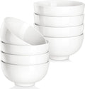 MALACASA 14 Oz Small Ceramic Bowls Set of 8, White Porcelain Bowl for Rice | Perfect for children, dessrt, Side dishes, rice, & ice cream; scratch-resistant, stackable, microwave, oven & dishwasher safe