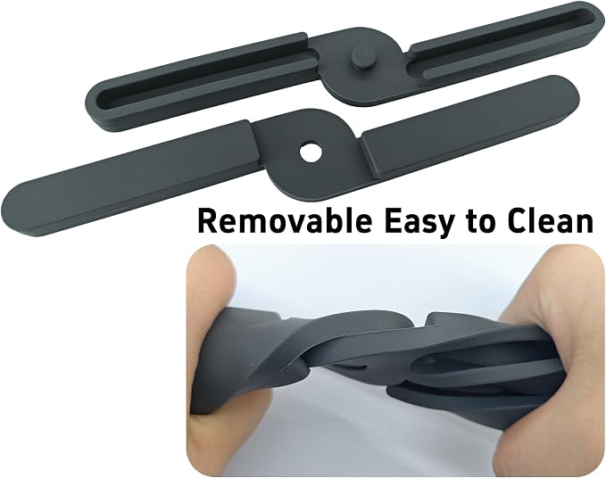 3PCS Foldable Silicone Trivet Set, Expandable Hot Pads for Kitchen, Heat Resistant Pot Holders, Non-Slip Table Protector Mat for Hot Dishes, Pots(Gray)