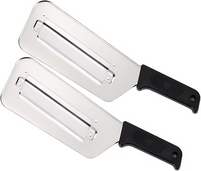 Cabbage Chopper Shredder, 2 Pack Cabbage Cutter Knife Kitchen Slicer Sauerkraut Cutter Coleslaw Grater, Sharp Stainless Steel Blades, Black