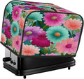 4 Slice Toaster Cover Flower Floral Colorful Toaster Covers Four Slice Wide Slot Waterproof and Dustproof Covers for Wide Slot Toasters and Small Appliances Kitchen Decor Gifts