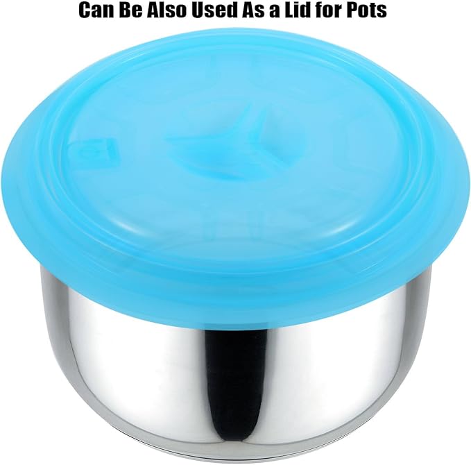 Silicone Microwave Plate Cover Collapsible, Dishwasher Safe and BPA Free, Blue, 10.2"