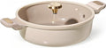 CAROTE 4.5Quart Stock Pot with Lid, Non Toxic Ceramic Soup Pot, Nonstick Cooking Pot, PFAS Free, Dishwasher Safe, Even Heating, Compatible with All Stoves, Light Taupe