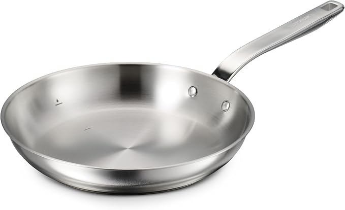 Tramontina Tempo Tri-Ply Base Stainless Steel 10-Inch Frying Pan | Induction-Ready Skillet, Oven-Safe, Dishwasher-Safe