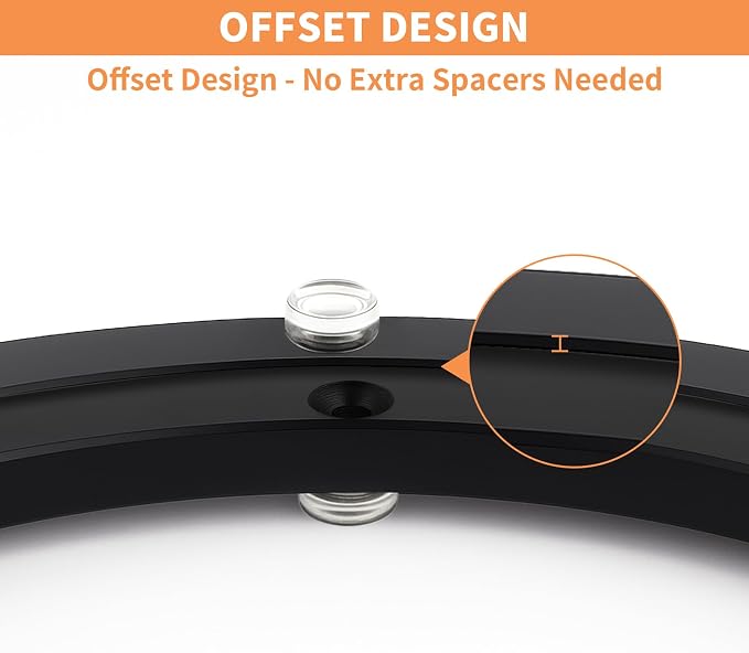 16 Inch Lazy Susan Hardware Heavy Duty Metal Rotating Hardware Large Turntable Bearing Ring Lazy Susan Kit Parts Mechanism for Puzzle Board, Dining Tables(Base Only, Black)