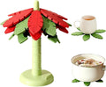 Silicone Trivets for Hot Dishes and Pans, Heat Resistant Tree-Shaped Pot Holders (Set of 4) BPA Free, Non-Slip Kitchen Trivet Mats, Elegant Christmas Design for Countertops & Dining Tables Red