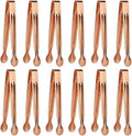 Small Serving Tongs, Mini Stainless Steel Sugar Tongs for Ice, Candy, Appetizers, Charcuterie, Kitchen Serving Utensils, Rose Gold