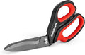 Goldblatt 10-Inch Heavy Duty Scissors, Multipurpose Shop Scissors | Curved Titanium Blades and Serrated Edge for Easy Cutting of Aluminum Sheets, Pruning, Rope and Leather