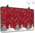Stove Top Covers for Electric Stove 31x24 Inches, Red Christmas Snowman HeatResistant Glass Cooktop Protector, Winter Xmas Snowflake Ceramic Stovetop Countertop Covers Christmas Tree Mat, Oven Cover