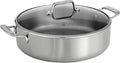 Tramontina Boston Tri-Ply Clad Stainless Steel 6-Quart Braiser Pan with Lid | Induction-Ready, Dishwasher-Safe, NSF-Certified