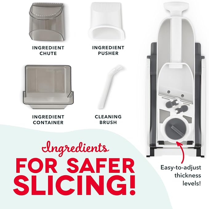 DASH Safe Slice Mandoline for Vegetables, Meal Prep & More with 30+ Presets & Thickness Adjuster, Midnight Navy